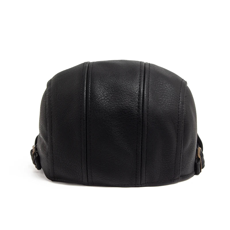 Faux Leather Ivy Cap | English Gentleman's Flat Cap | Urban Caps NZ