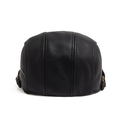 Faux Leather Ivy Cap | English Gentleman's Flat Cap | Urban Caps NZ