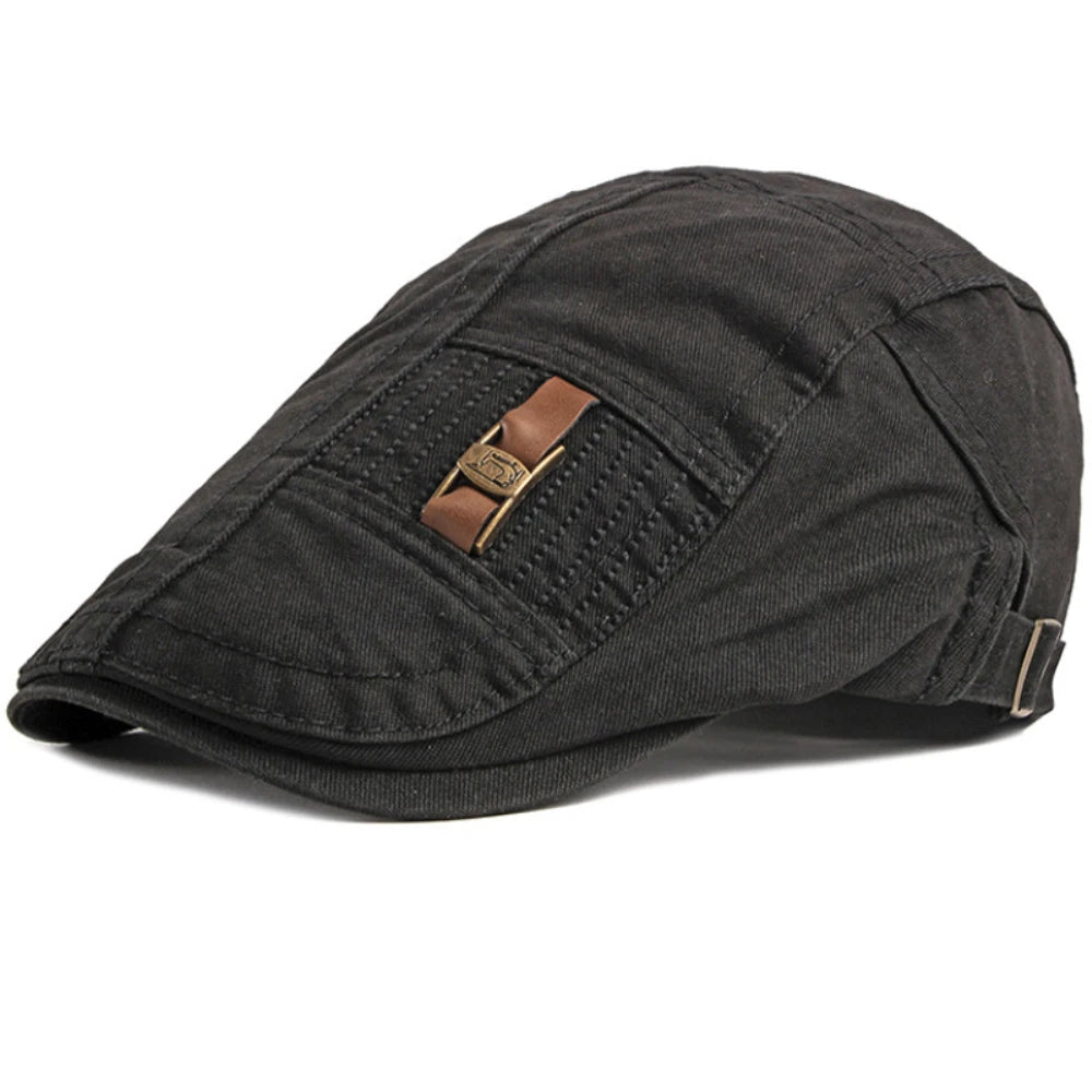 Buxton Cotton Ivy Cap in Black