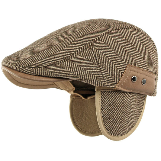 Nice Striped Earflap Beret