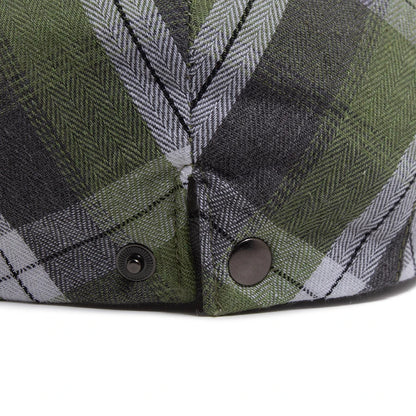 Thin Plaid Ivy Cap | Country Heritage Flat Cap | Urban Caps NZ