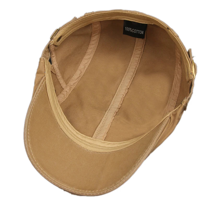 Cotton Letter Embroidered Ivy Cap | Driver's Flat Cap | Urban Caps NZ