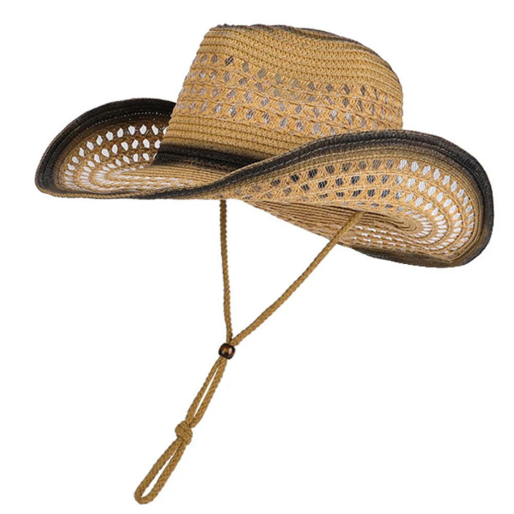 Matlock Wide-Brim Straw Hat in Black
