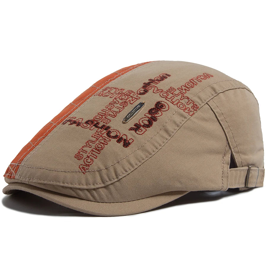 Embroidered Letter Label Ivy Cap | Outdoor Flat Cap | Urban Caps NZ