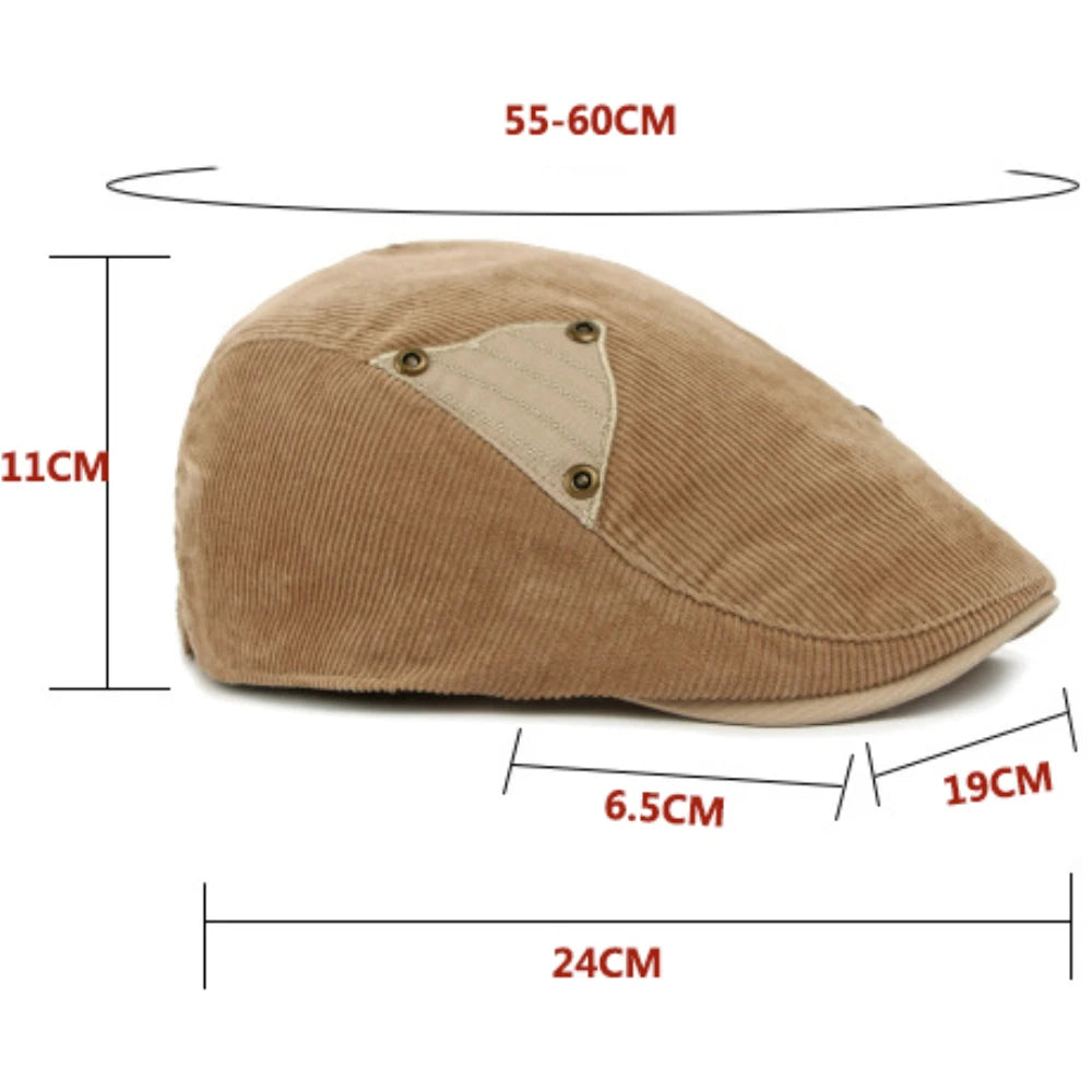 Derby Corduroy Patchwork Beret