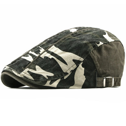 Hereford Print Artist Beret in Army Green