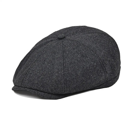 The Hathersage | Men's Wool Blend Twill Winter Newsboy Cap | Urban Caps NZ