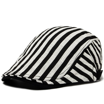 Thin Plaid Linen Ivy Cap | Country Summer Flat Cap | Urban Caps NZ