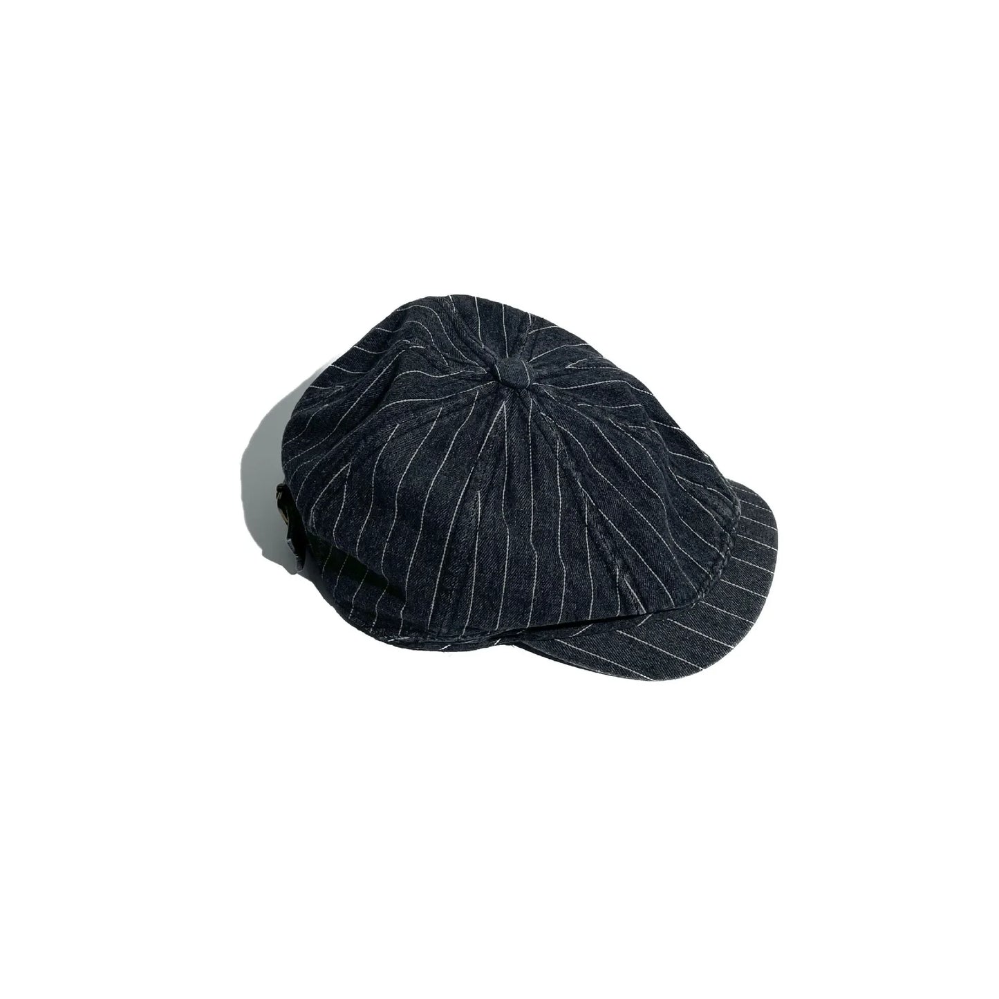 Kyoto Washed Denim Beret in Black
