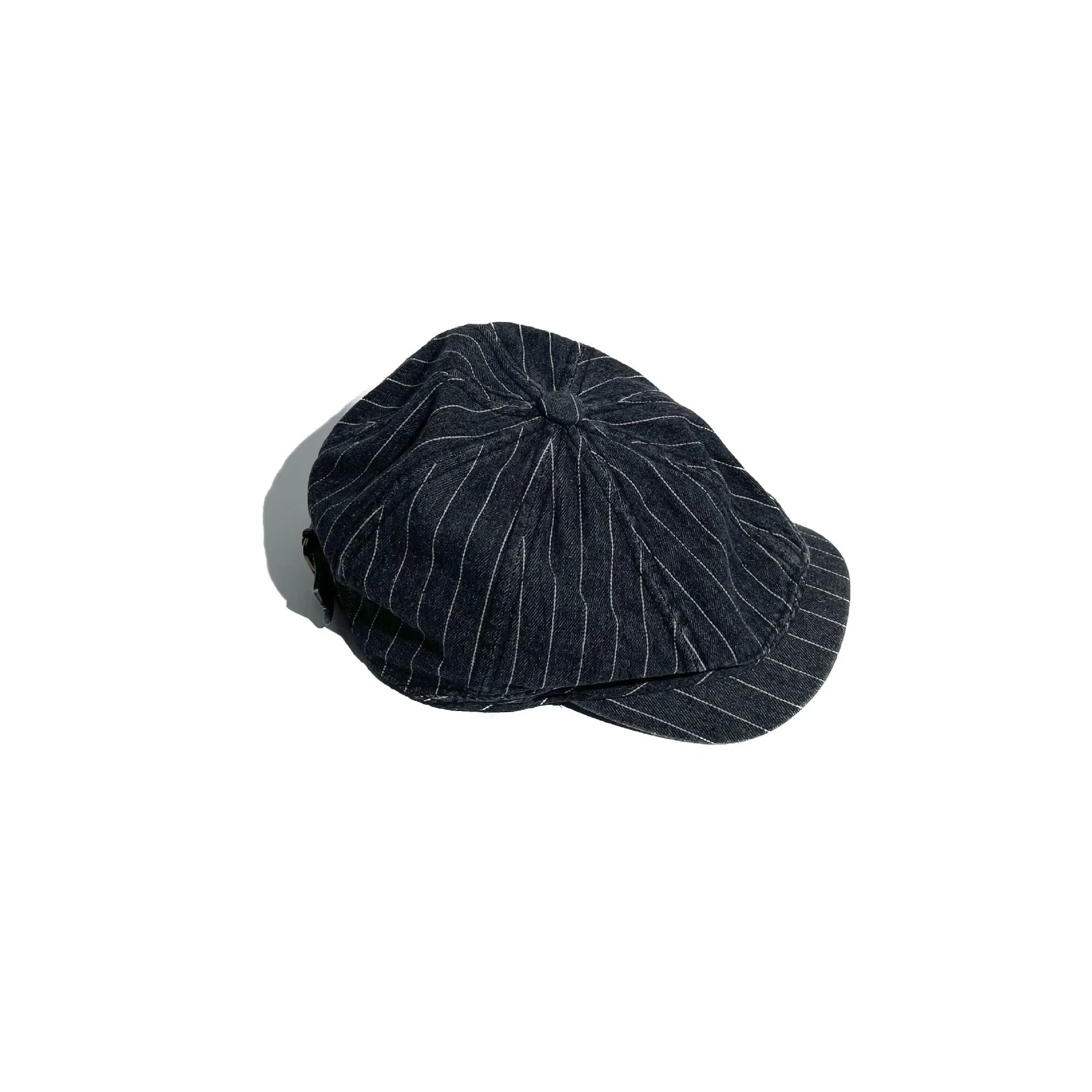 Kyoto Washed Denim Beret in Black