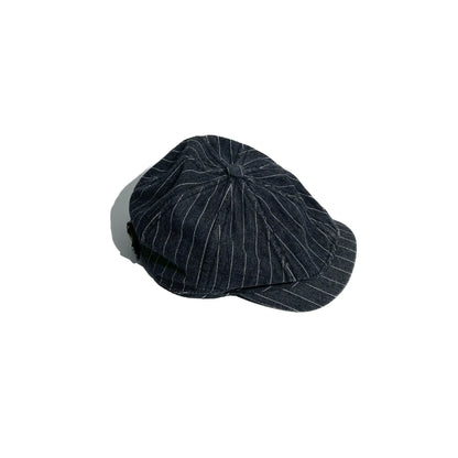 Kyoto Washed Denim Beret in Black