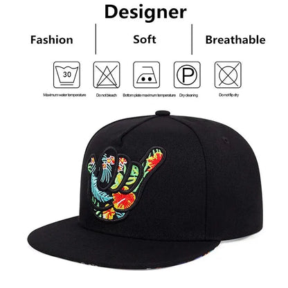 The Carnaby | Colourful Hand Embroidery Snapback Cap | Urban Caps NZ