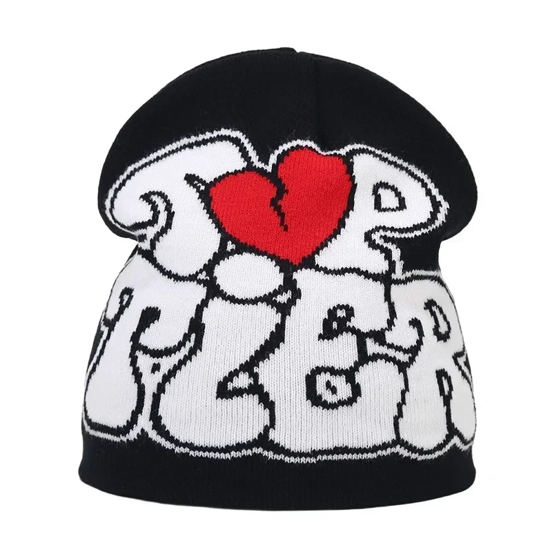 The Skullcap | Y2K Letter Knitted Hip Hop Beanie | Urban Caps NZ