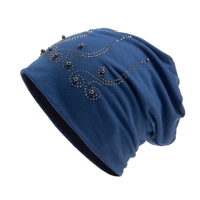 The Cristallo | Rhinestone Pearl Balaclava Beanie | Urban Caps NZ