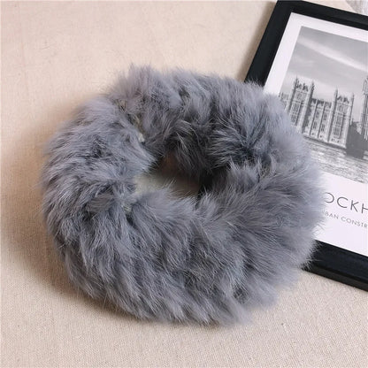 Plush Rabbit Fur Headband | Winter Warm Hairband | Urban Caps NZ