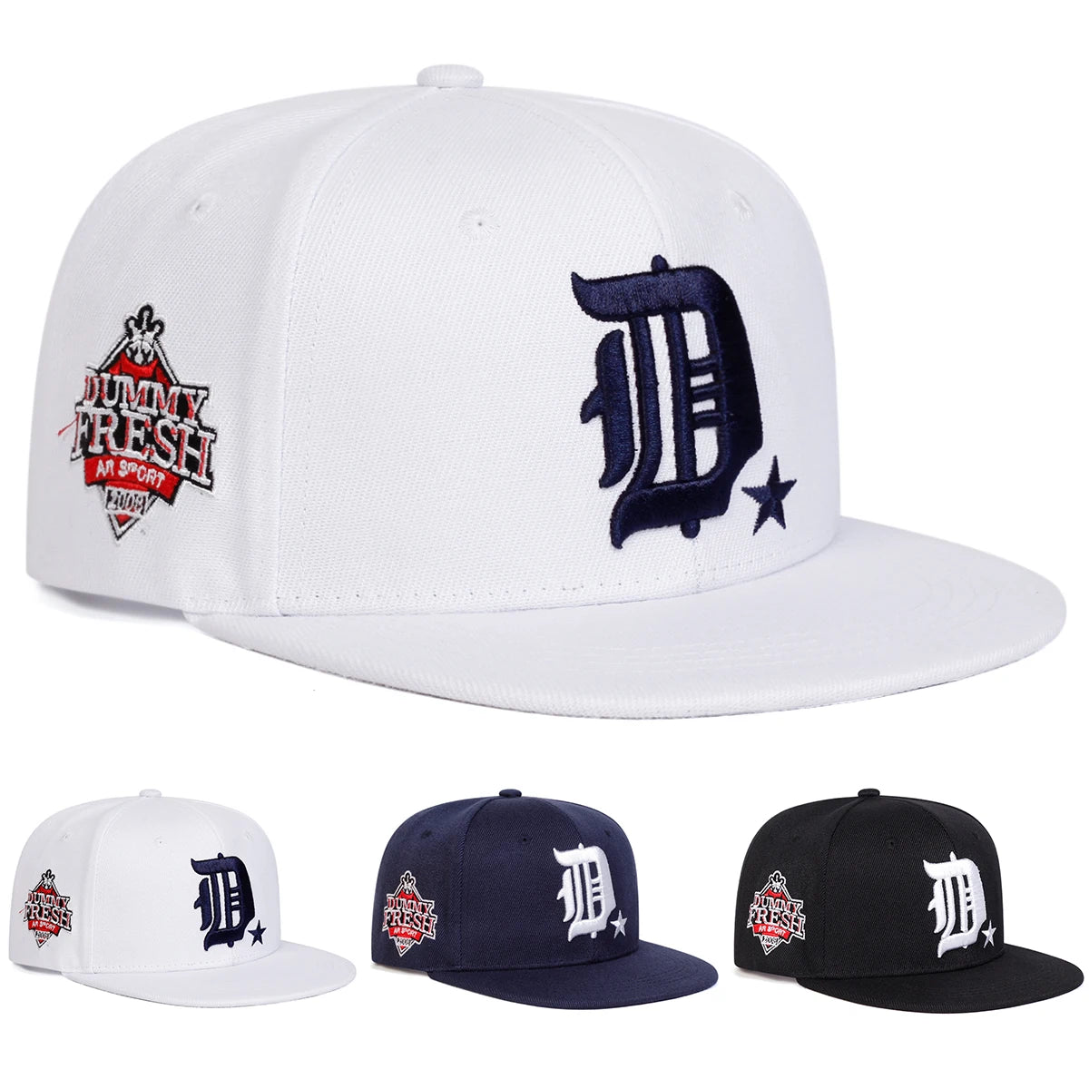 The Dalton | D Letter Fresh Embroidery Snapback Cap | Urban Caps NZ
