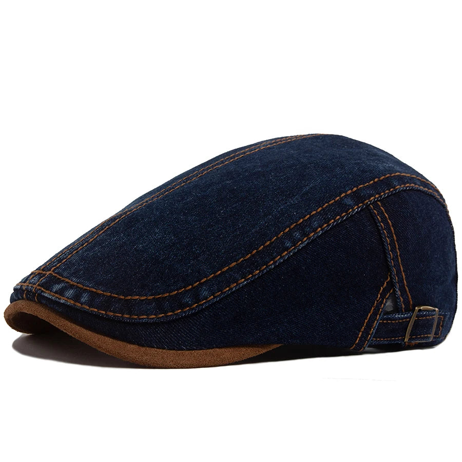 Brown Patchwork Ivy Cap | Retro Country Flat Hat | Urban Caps NZ