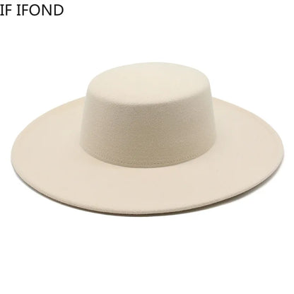 Classic Wide Brim Fedora Hat – Structured Formal Travel Cap
