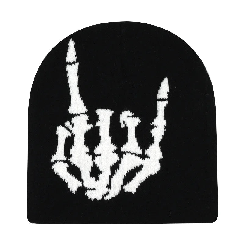 The Skullcap | Y2K Letter Knitted Hip Hop Beanie | Urban Caps NZ