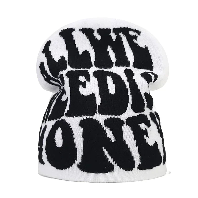 The Skullcap | Y2K Letter Knitted Hip Hop Beanie | Urban Caps NZ