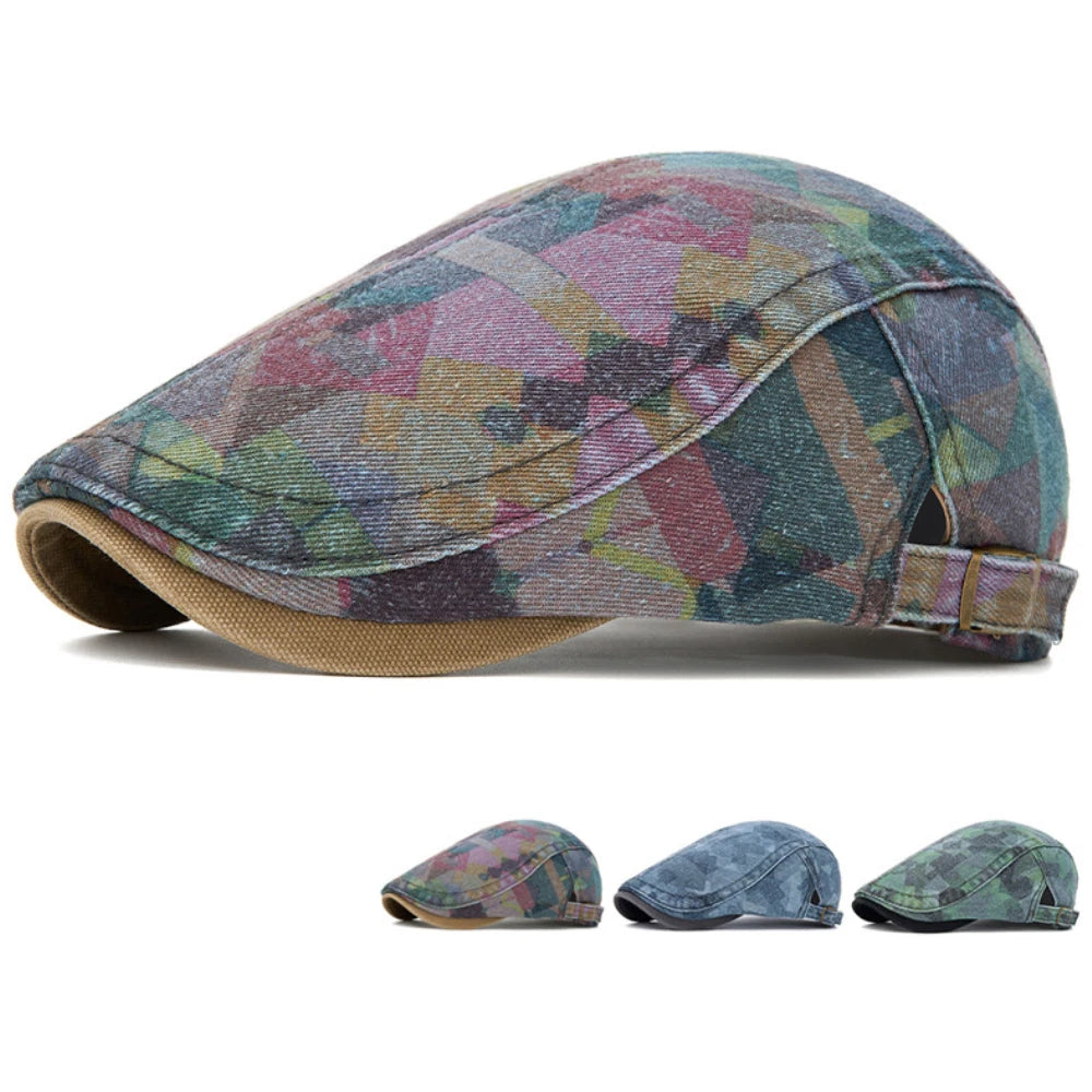 Camden Print Cotton Beret