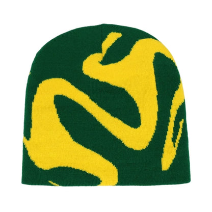 The Windermere | Neutral Jacquard Knitted Pullover Beanie | Urban Caps NZ