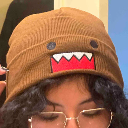 The Domo | Cartoon Character Embroidered Knitted Beanie | Urban Caps NZ
