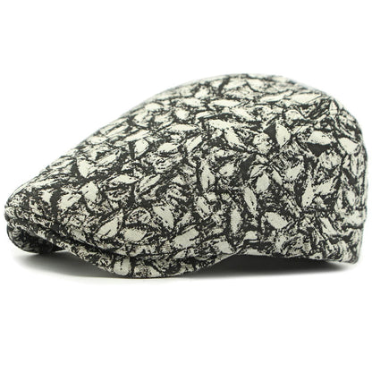 Bath Print Ivy Beret in Black