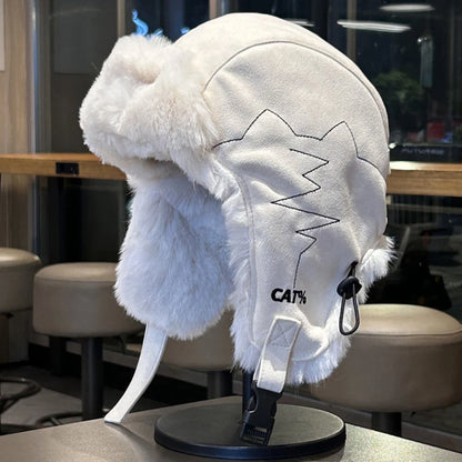Churchill Fleece Fur Trapper Hat in White