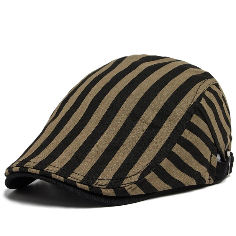 Thin Plaid Linen Ivy Cap | Country Summer Flat Cap | Urban Caps NZ