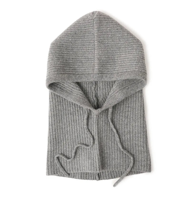The Cairnwell | Women's 100% Wool Drawstring Balaclava Beanie | Urban Caps NZ