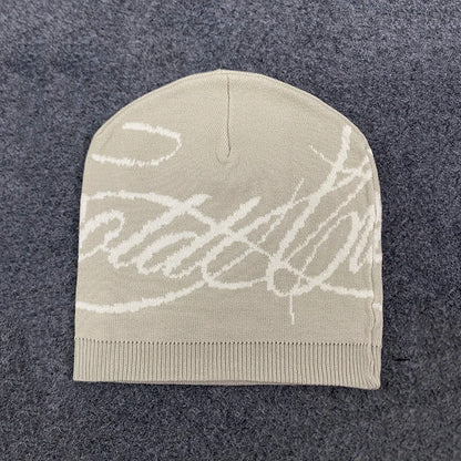 The Harrogate Knit | Jacquard Letter Woollen Fashion Beanie | Urban Caps NZ