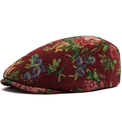Floral Print Ivy Cap | Heritage Country Flat Cap | Urban Caps NZ