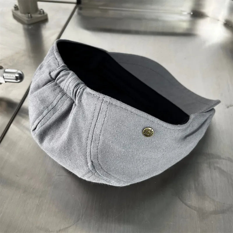 Torino XL Cotton Flat Cap – Extra Large Newsboy Cap for Men & Women (55–65cm)