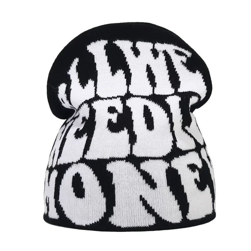 The Skullcap | Y2K Letter Knitted Hip Hop Beanie | Urban Caps NZ