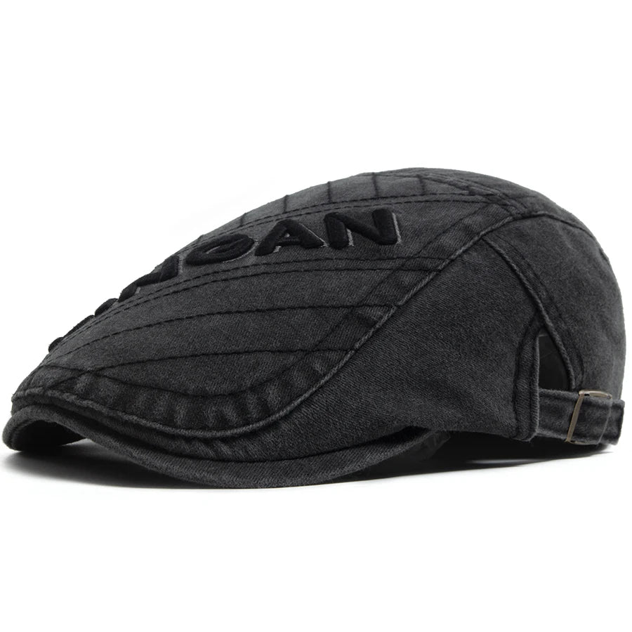 Washed Cotton Ivy Cap | Heritage Driving Flat Cap | Urban Caps NZ