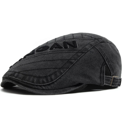 Washed Cotton Ivy Cap | Heritage Driving Flat Cap | Urban Caps NZ