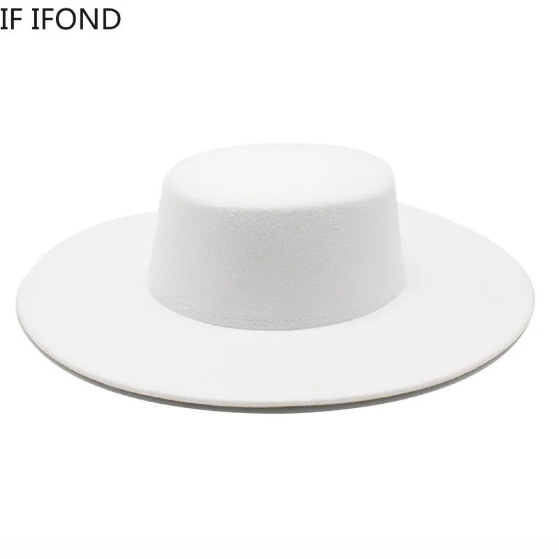Classic Wide Brim Fedora Hat – Structured Formal Travel Cap