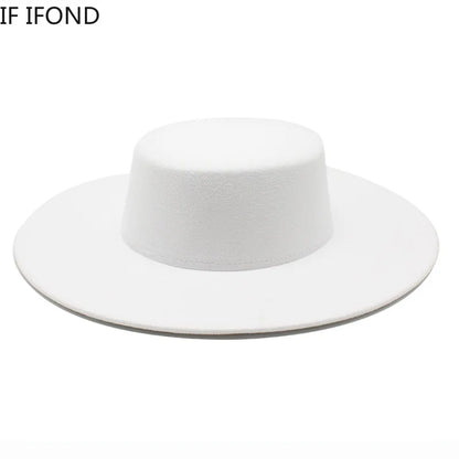 Classic Wide Brim Fedora Hat – Structured Formal Travel Cap