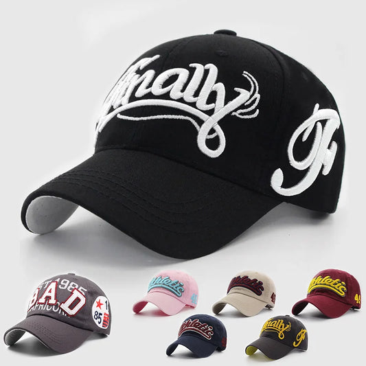Big Letter Embroidered Baseball Cap | Casual Sports Cap | Urban Caps NZ