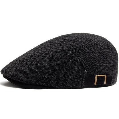 Striped Herringbone Ivy Cap | Heritage Autumn Flat Cap | Urban Caps NZ