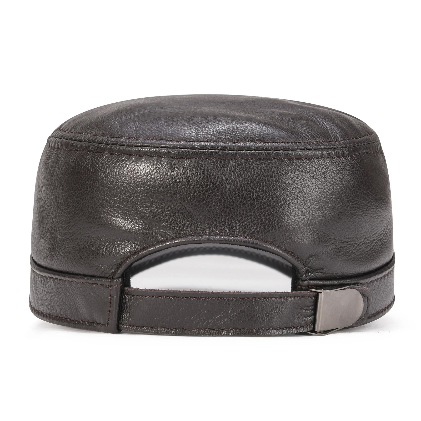 The Wellington | Men's Leather Cadet Flat Top Cap | Urban Caps NZ