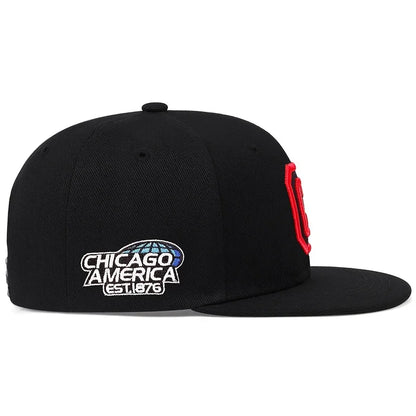The Chicago | City Embroidery Cotton Snapback Cap | Urban Caps NZ
