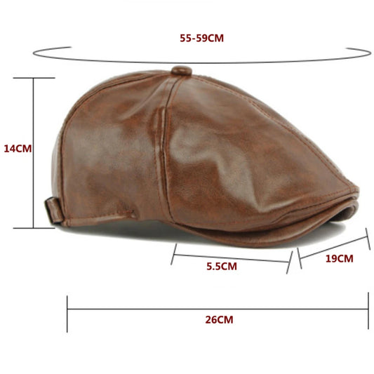 Toledo Faux Leather Beret
