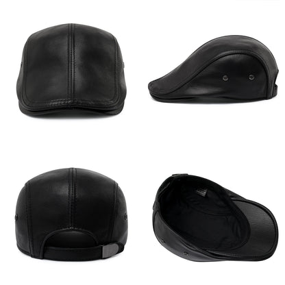 The Regent | Men's Genuine Leather Gatsby Ivy Newsboy Cap | Urban Caps NZ
