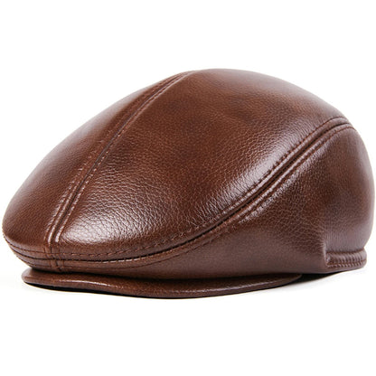 Sterling Leather Beret in Brown