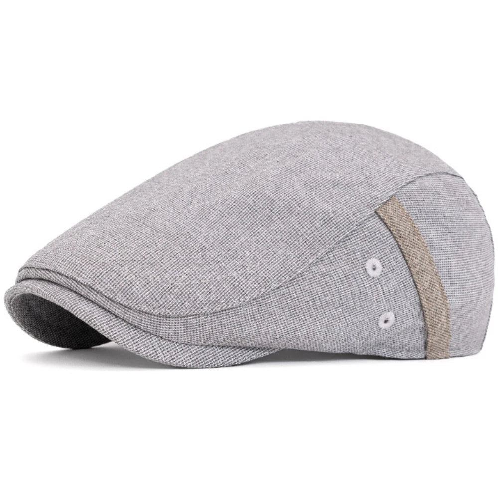 Marseille Patchwork Artist Beret in Light Grey
