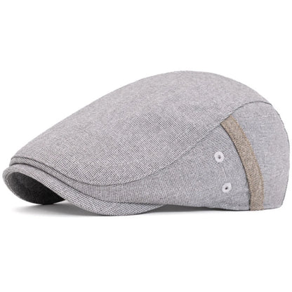 Marseille Patchwork Artist Beret in Light Grey