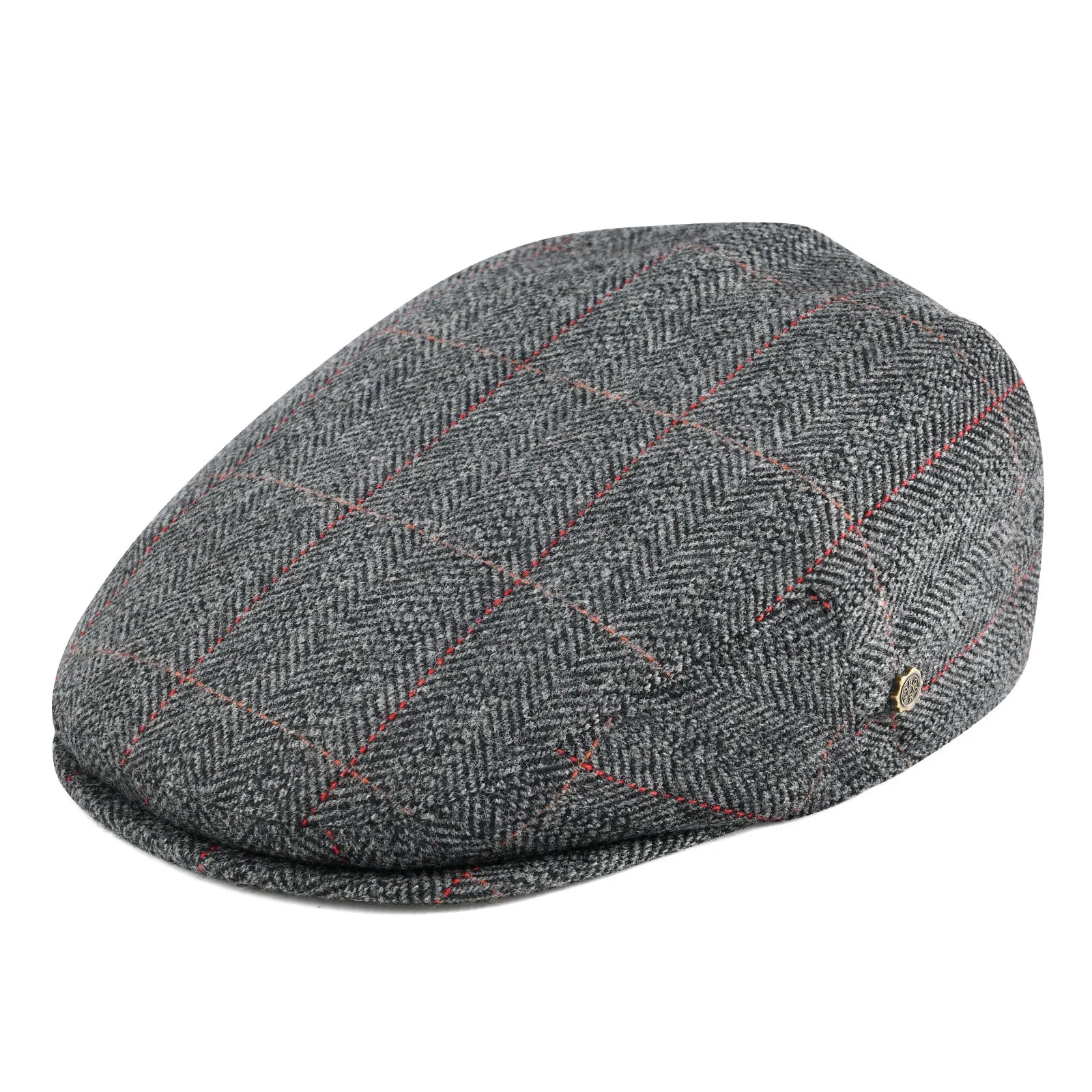 The Wicklow | Wool Tweed Herringbone Irish Flat Cap | Urban Caps NZ