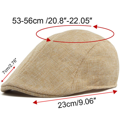 Breathable Linen Ivy Cap | Heritage Driving Flat Cap | Urban Caps NZ